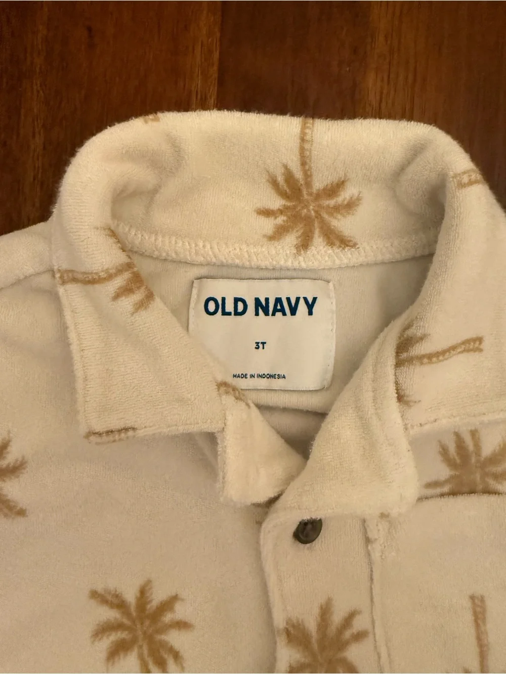 Old Navy Cream Palm-Print Kids Terry Set